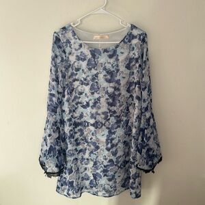 Floral+Femme long sleeve dress